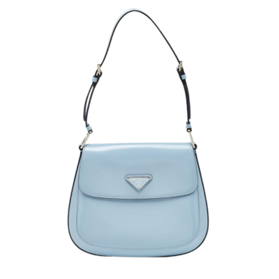 Blue Leather Prada Handbag