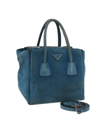 Thumbnail of Pre-Owned Blue Leather Prada Handbag - Image 1