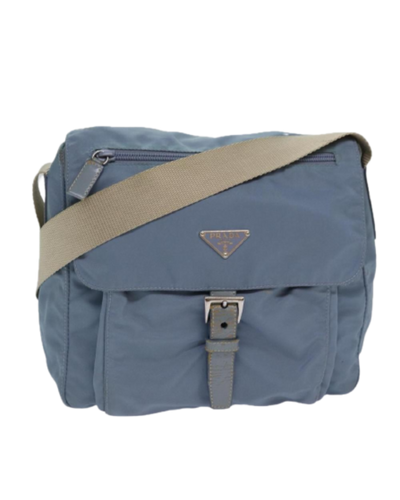 Blue Nylon Prada Shoulder Bag