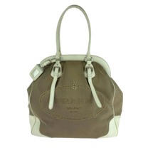 Thumbnail of Vintage Brown Canvas Prada Shoulder Bag - Image 1