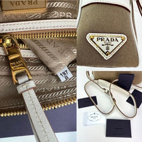 Thumbnail of Green Canvas Prada Crossbody Bag - Image 5