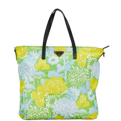 Green Canvas Prada Shoulder Bag