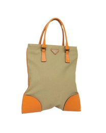 Thumbnail of Vintage Orange Canvas Prada Handbag - Image 1