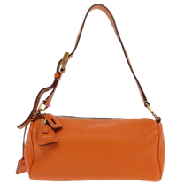Thumbnail of Orange Leather Prada Shoulder Bag - Image 1