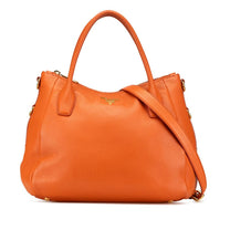 Thumbnail of Orange Leather Prada Tote - Image 1