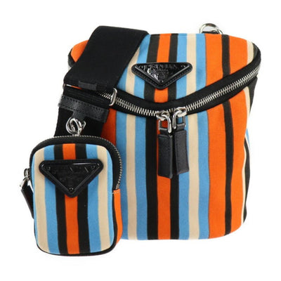 Pre-Owned Orange Leather Prada Shoulder Bag