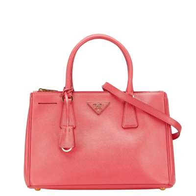 Pink Leather Prada Galleria Bag