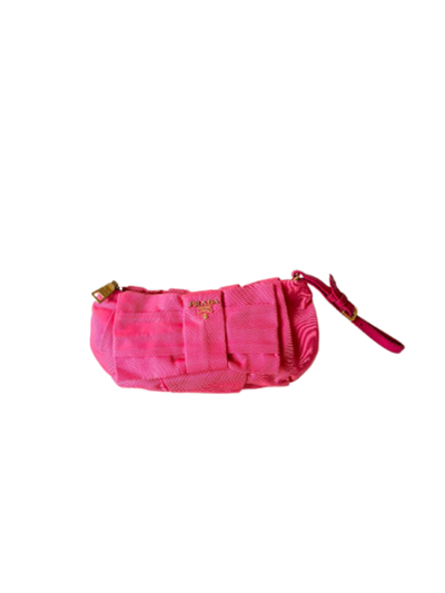 Pre-Owned Pink Leather Prada Pouch