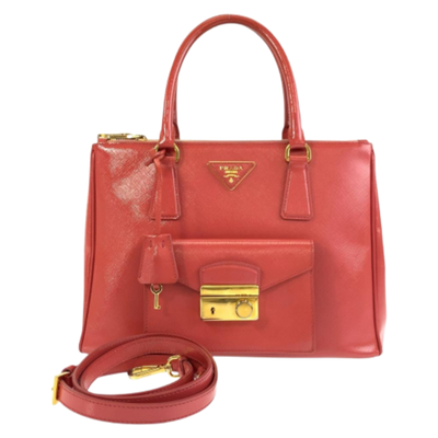 Pre-Owned Pink Leather Prada Tote