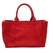 Thumbnail of Pre-Owned Red Canvas Prada Canapa Tote - Image 2
