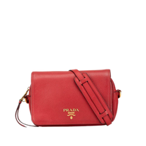 Thumbnail of Red Leather Prada Crossbody Bag - Image 1