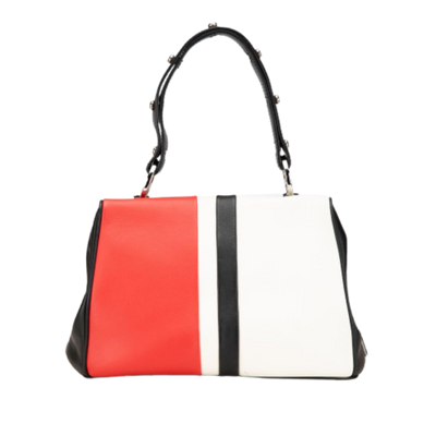 Pre-Owned Red Leather Prada Handbag