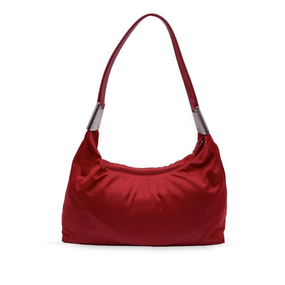 Vintage Red Leather Prada Shoulder Bag