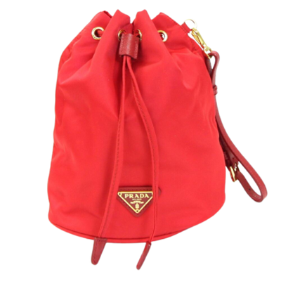 Pre-Owned Red Leather Prada Shoulder Bag
