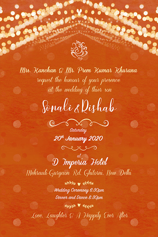 Illustrated North Indian Wedding Invitation – SPORG Stores