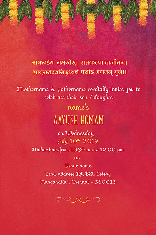 Ayush Homam Invitation Ssoc01 Sporg Stores 8974