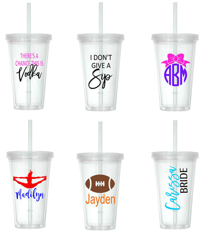 plastic tumblers