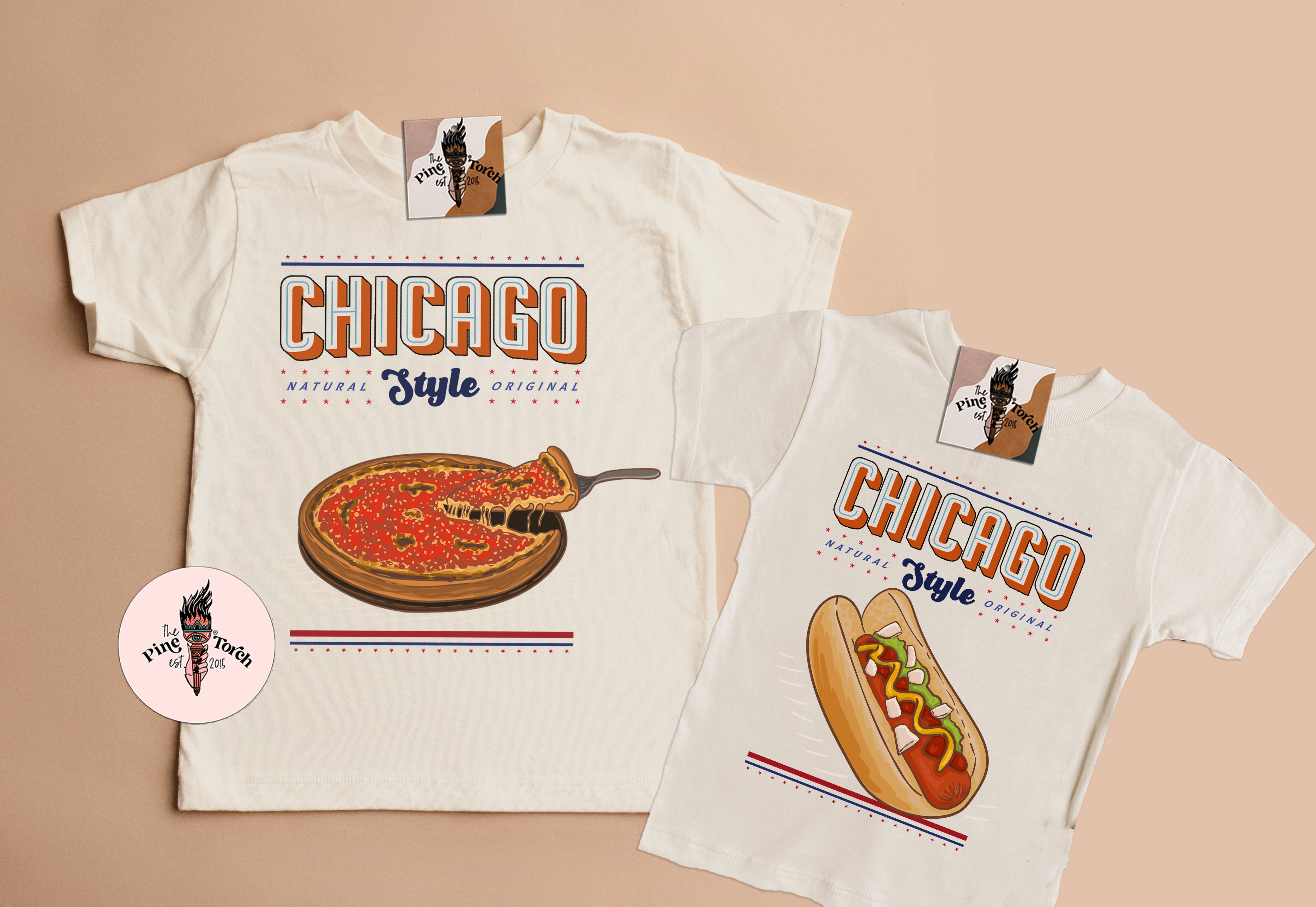Neon Chicago Style Hot Dog - Youth Tee