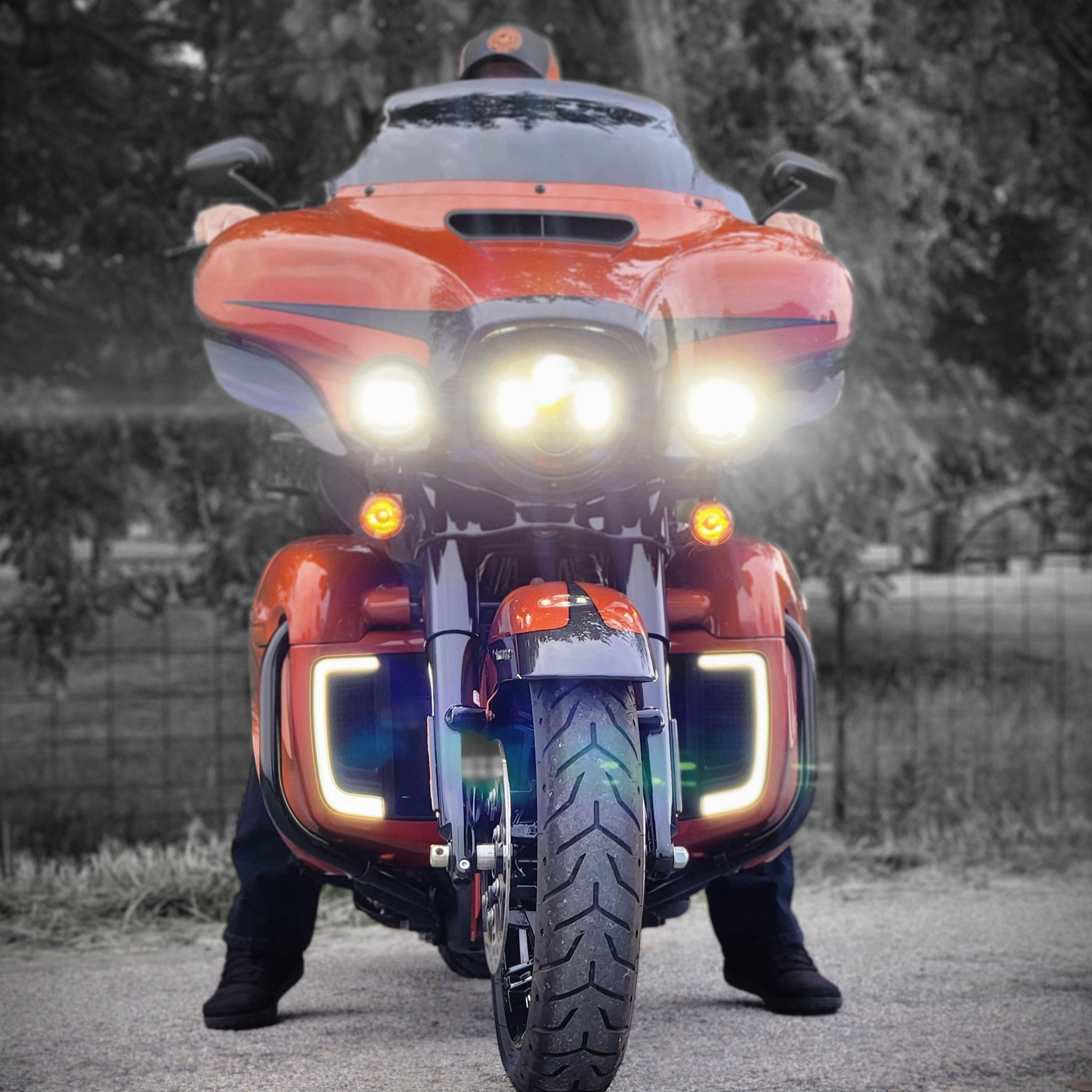 orange motorcycle led kit