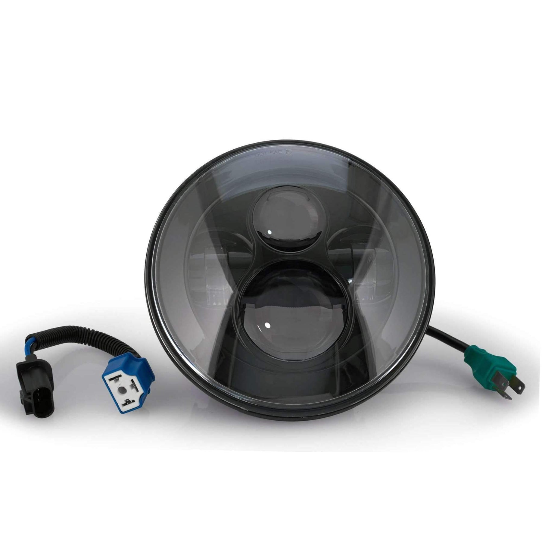 leider hoorbaar Gepolijst Eagle Lights 7" Round Black LED Projector Headlights (Pair) for Jeep W
