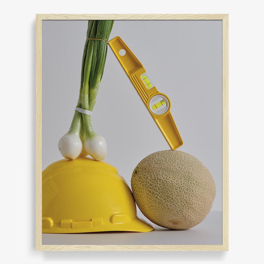 GREEN ONIONS, MELON, HARD HAT, LEVEL