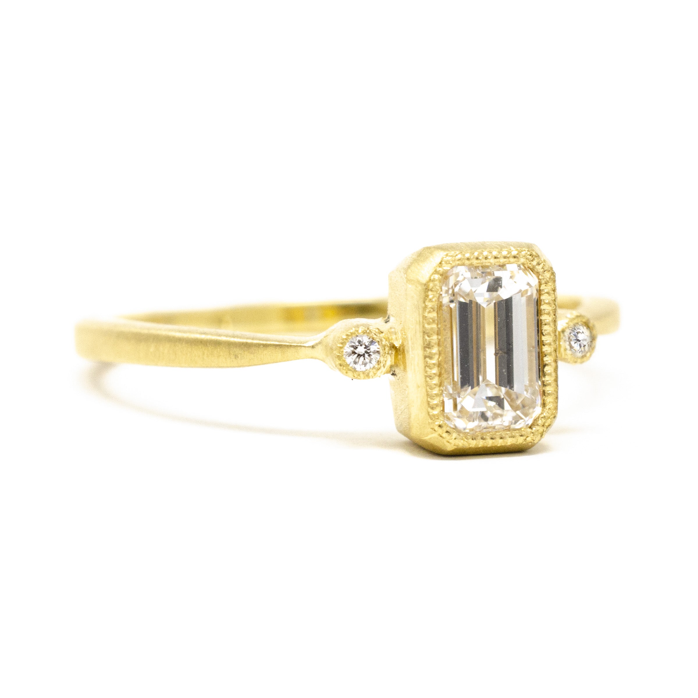 Perfectly Poised Emerald Cut Diamond Ring