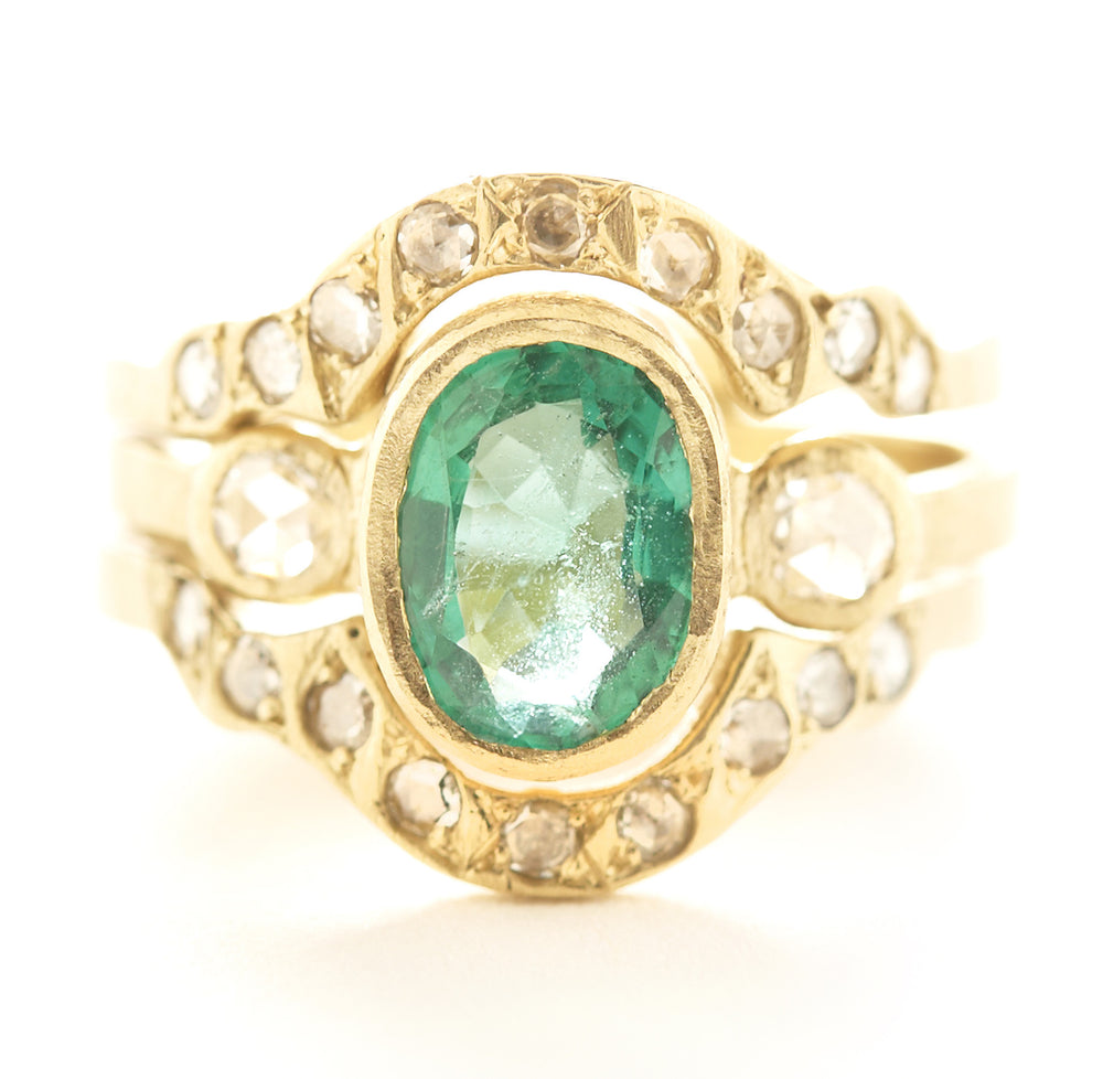 Tapered Rose Cut Diamond Ring - Jennifer Dawes Design