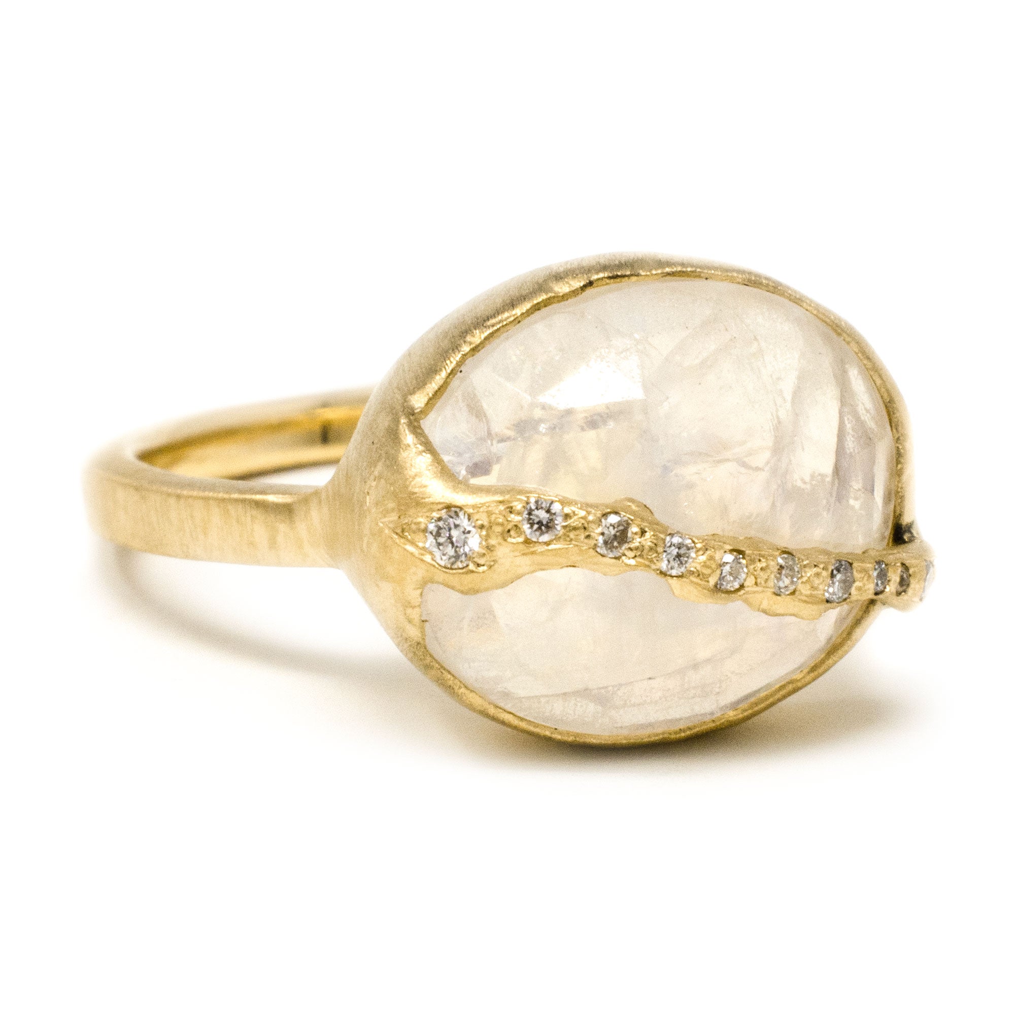 Clover Moonstone Ring - Jennifer Dawes Design