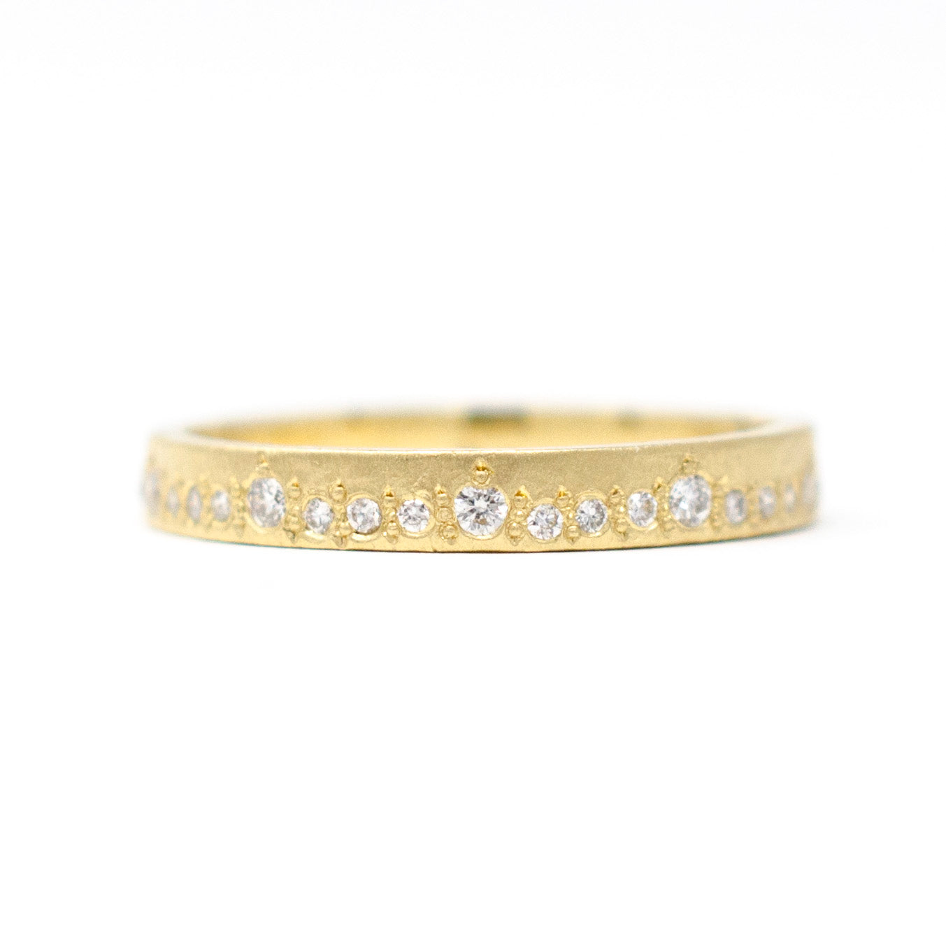 Asymmetrical Blue Sapphire Diamond Ring - Jennifer Dawes Design