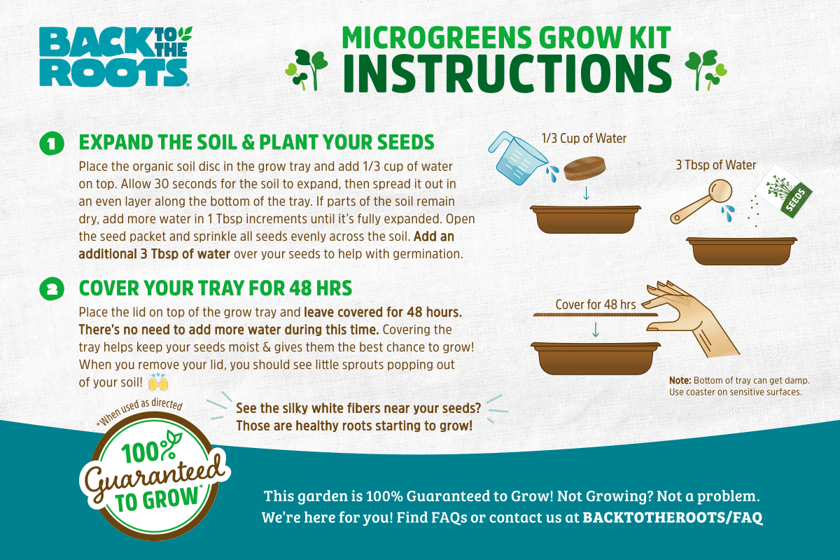 Microgreens Grow Kit Instructions