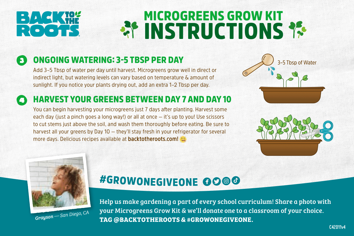 Microgreens Grow Kit Instructions