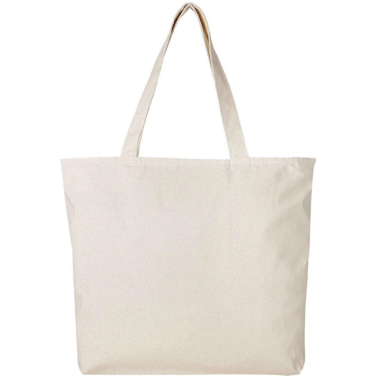 Wholesale Large Canvas Tote Bags in Bulk with Zipper Top – BagzDepot™