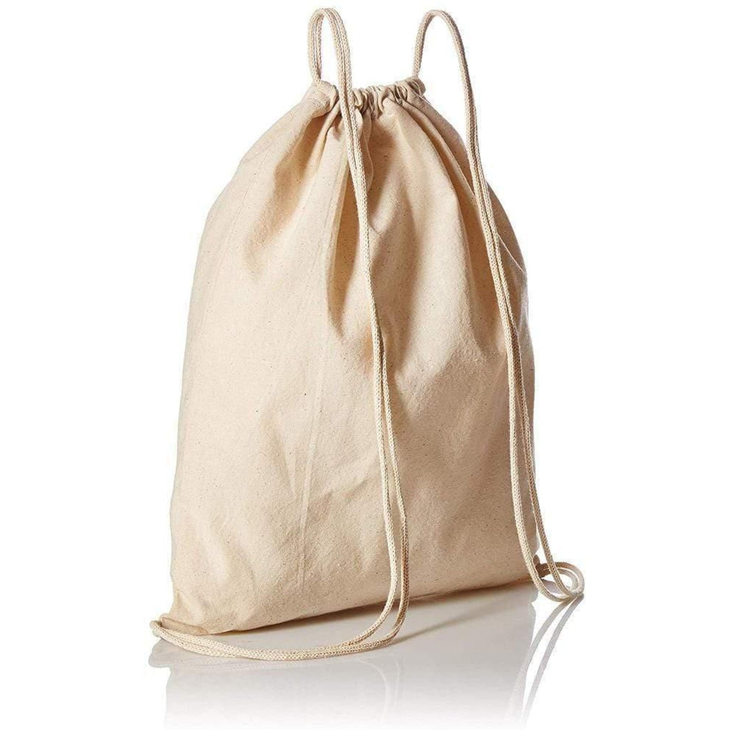 Organic Cotton Canvas Drawstring Bags in Bulk - OR18 – BagzDepot™