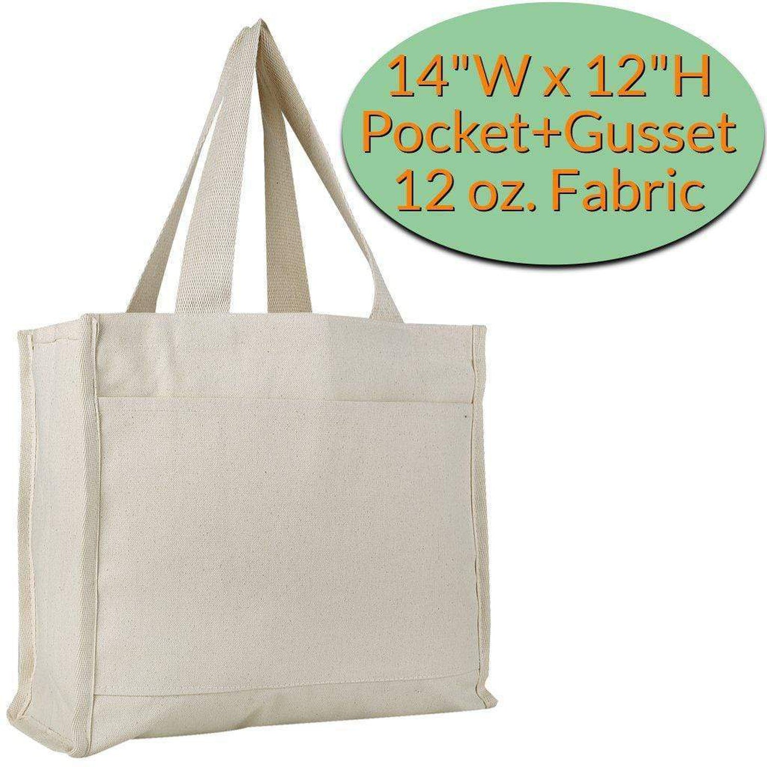 Blank Canvas Tote Bags Wholesale - Medium Size Canvas Tote Bags