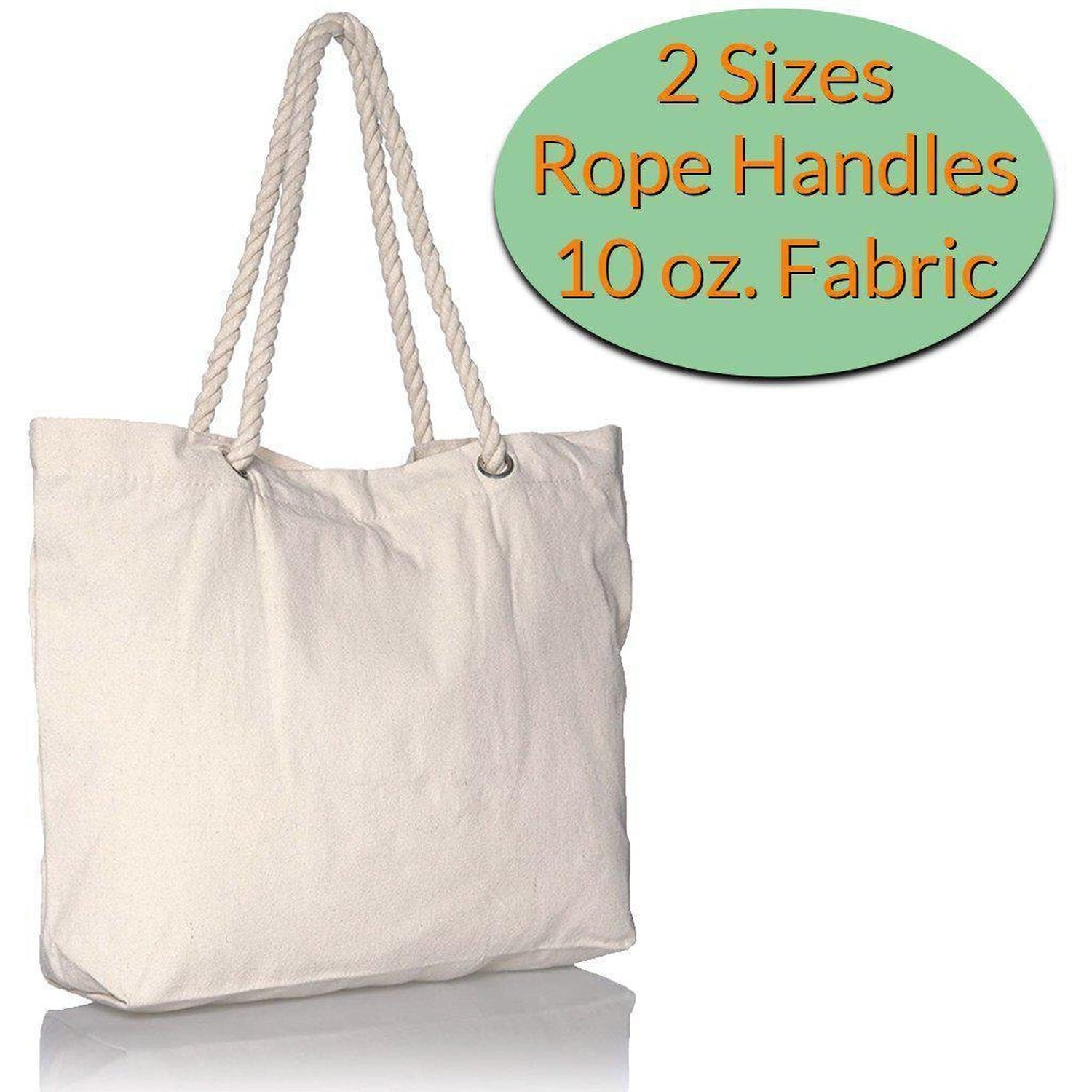 canvas beach bags with rope handles