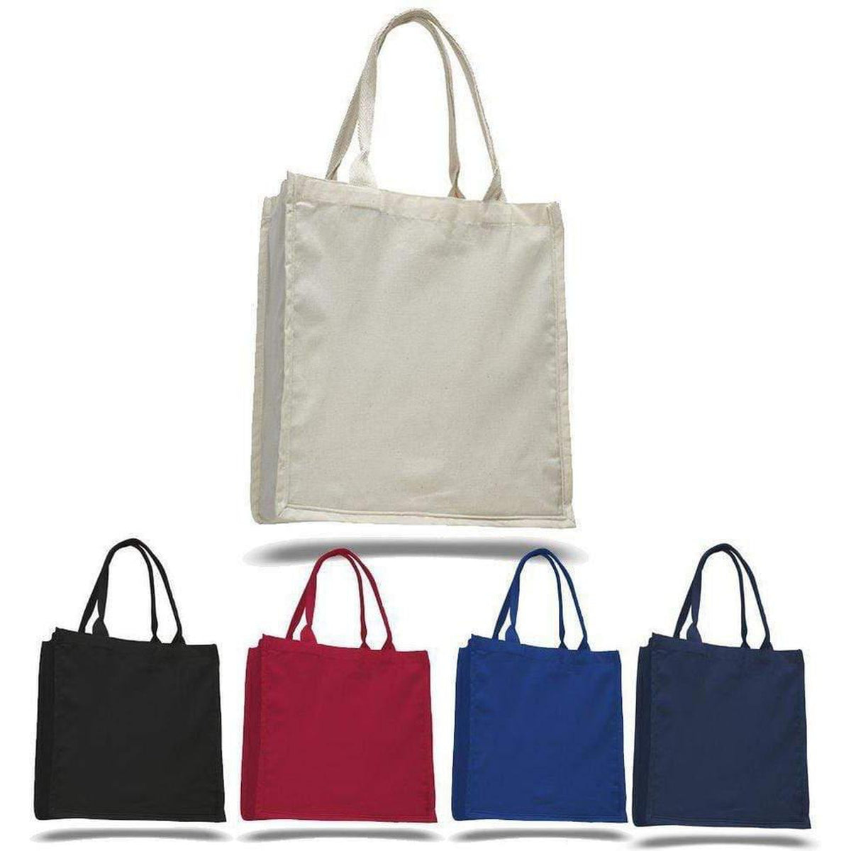 100% Cotton Swanky Shopper Canvas Tote Bags with Gusset – BagzDepot™