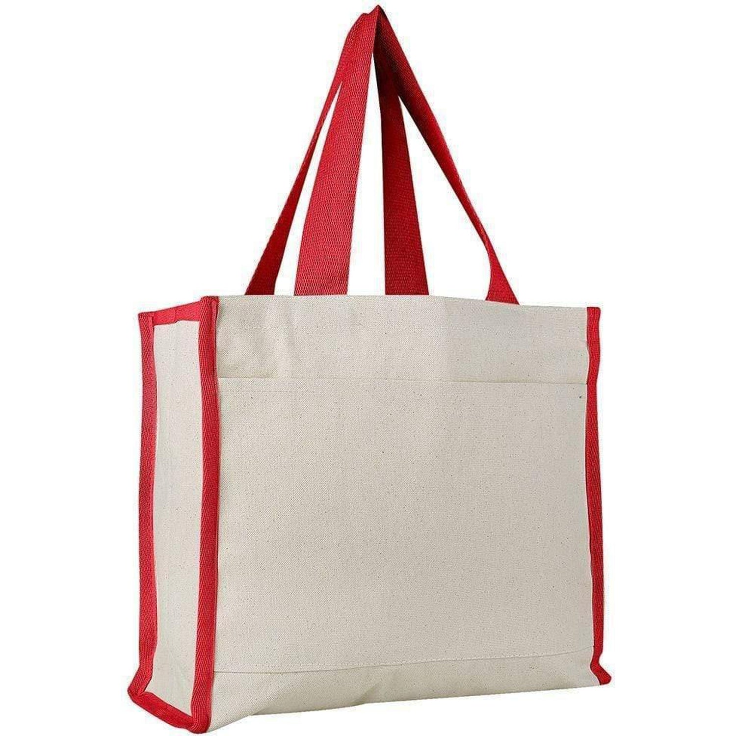 Wholesale Canvas Tote Bags with Front Pocket and Full Gusset – BagzDepot™
