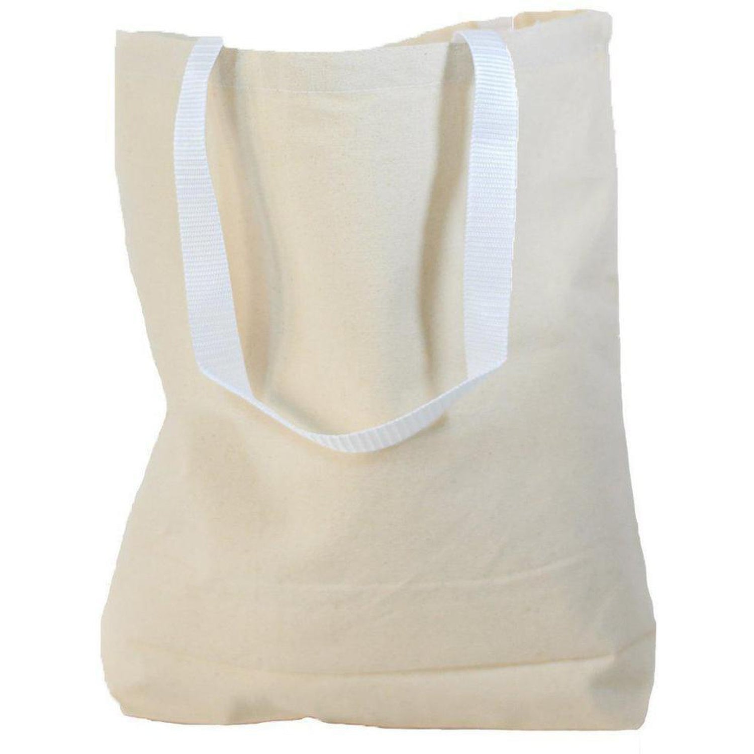 Medium Size Canvas Tote Bags with Poly Web Handles - Single Bags – BagzDepot™