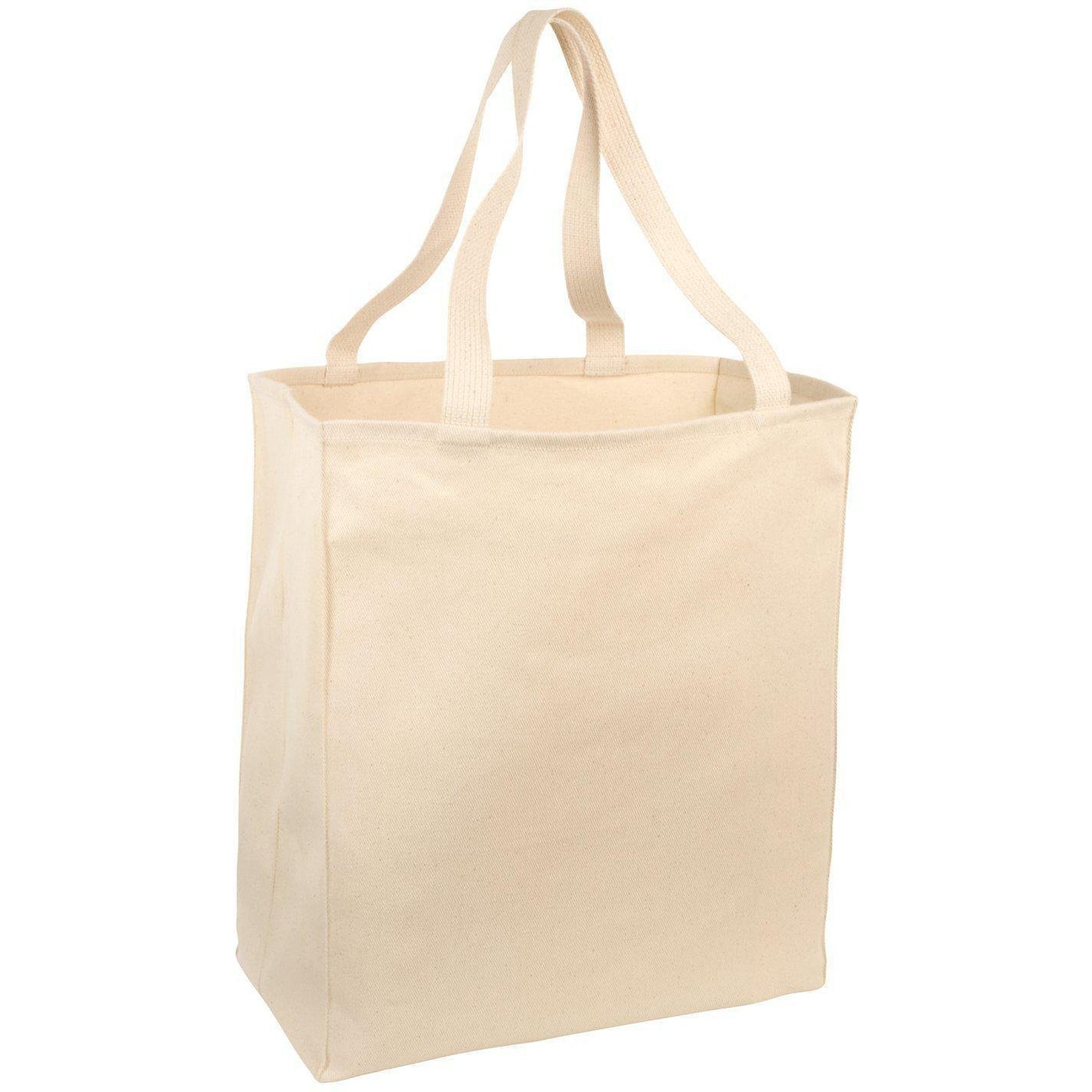 100% Cotton Twill Over-the-Shoulder Grocery Tote Bag - Single Bag ...