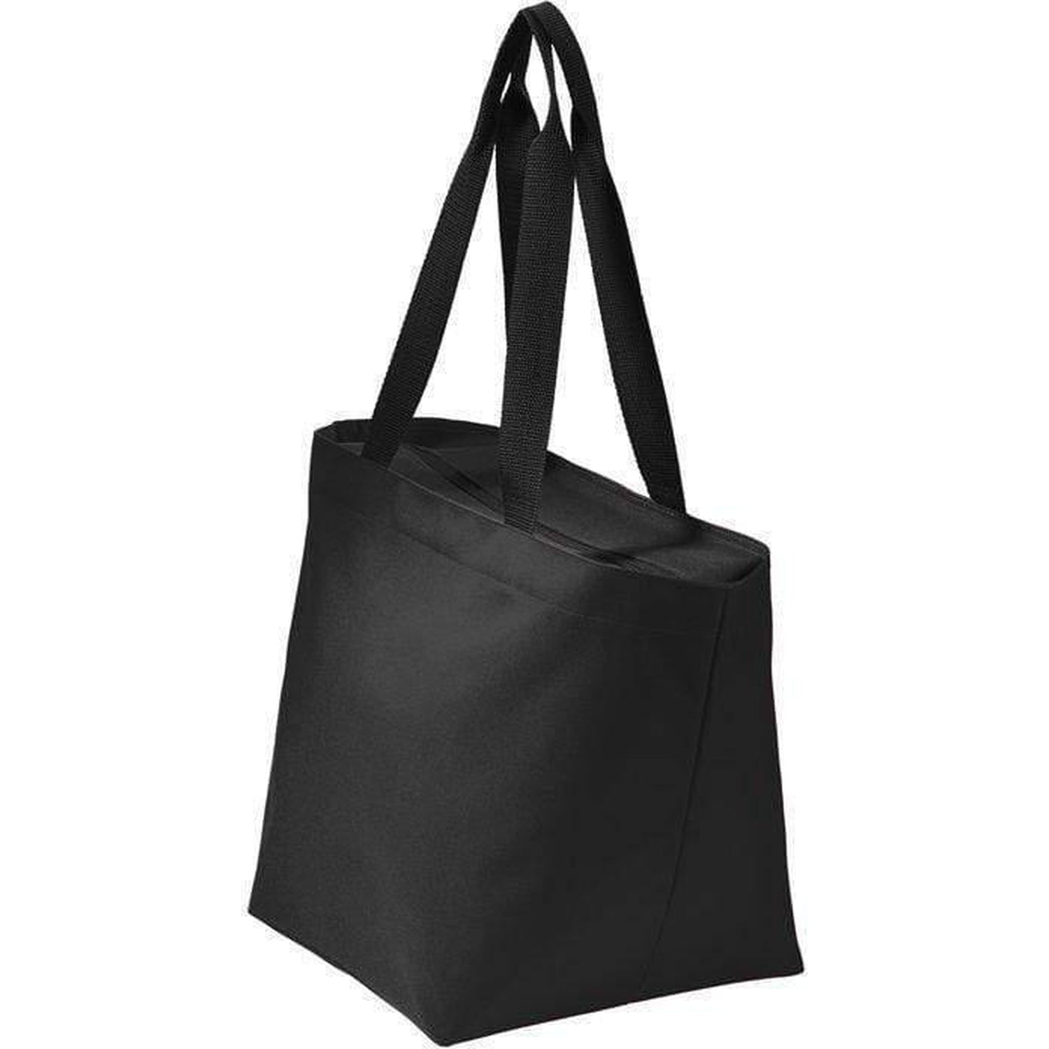 Over the Shoulder Carry all Zip Top Polyester Canvas Tote Bag – BagzDepot™