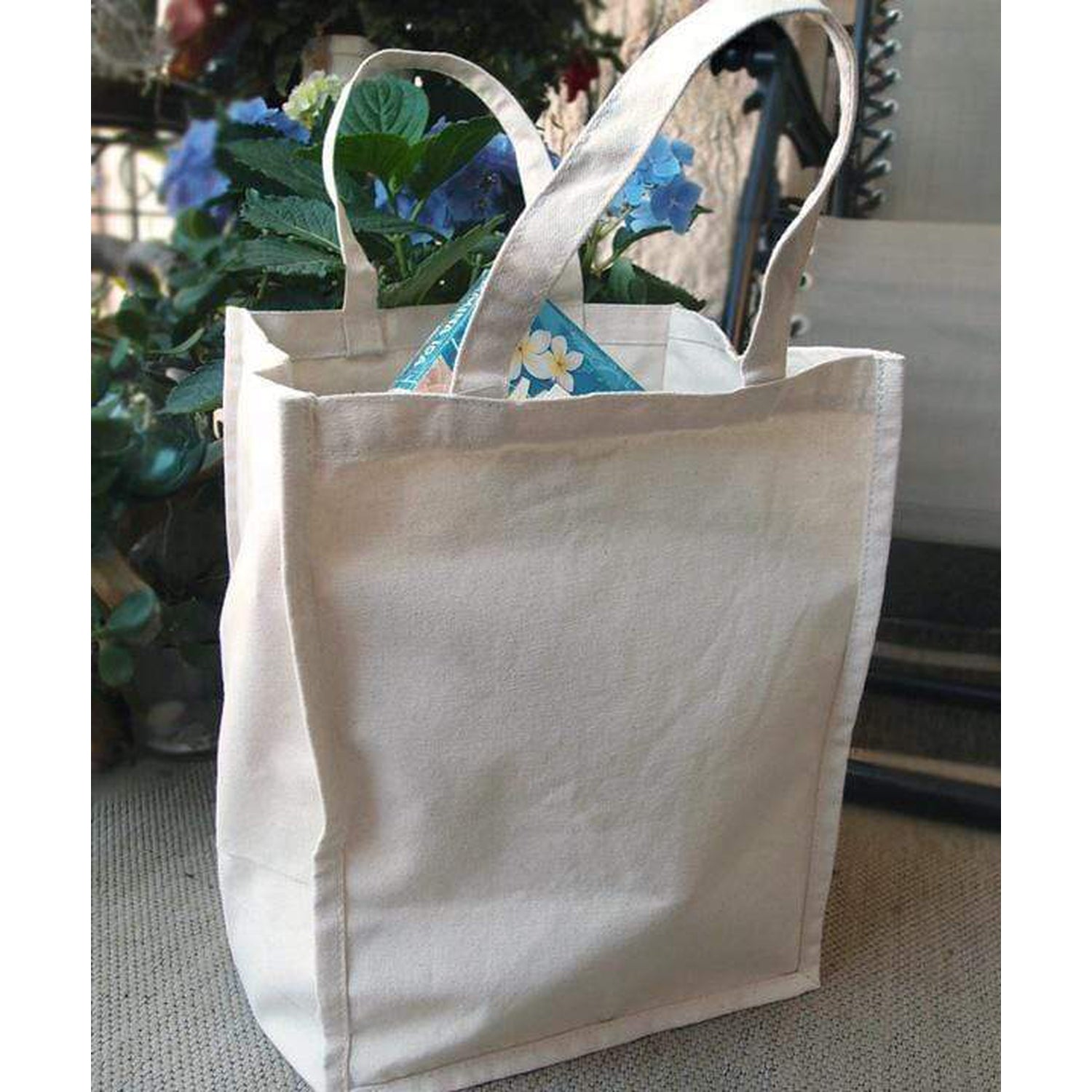 Download Wholesale Wide Gusseted Canvas Deluxe Washable Tote Bag - TM866