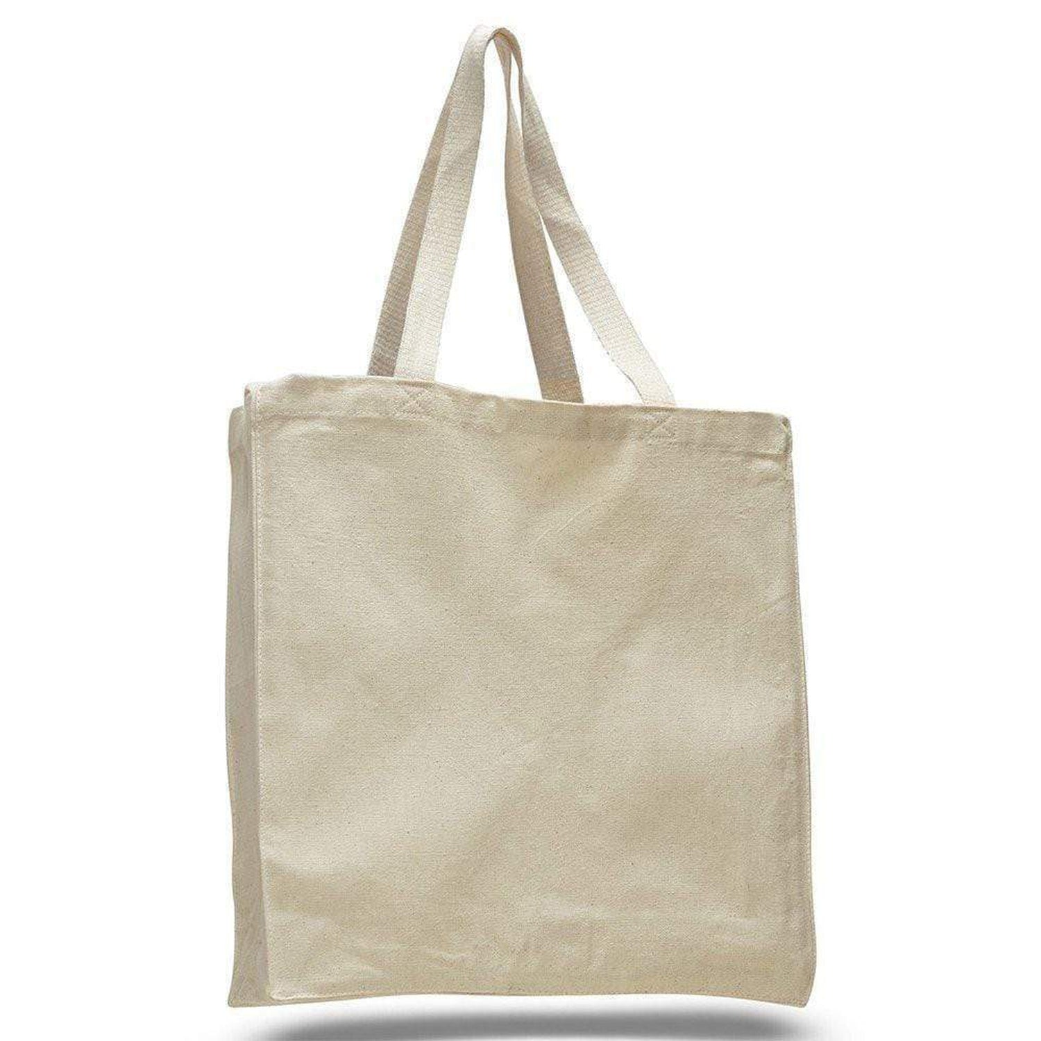 Set of 12 Heavy Canvas Shopper Tote Bags W/ Full Side and Bottom Gusset ...