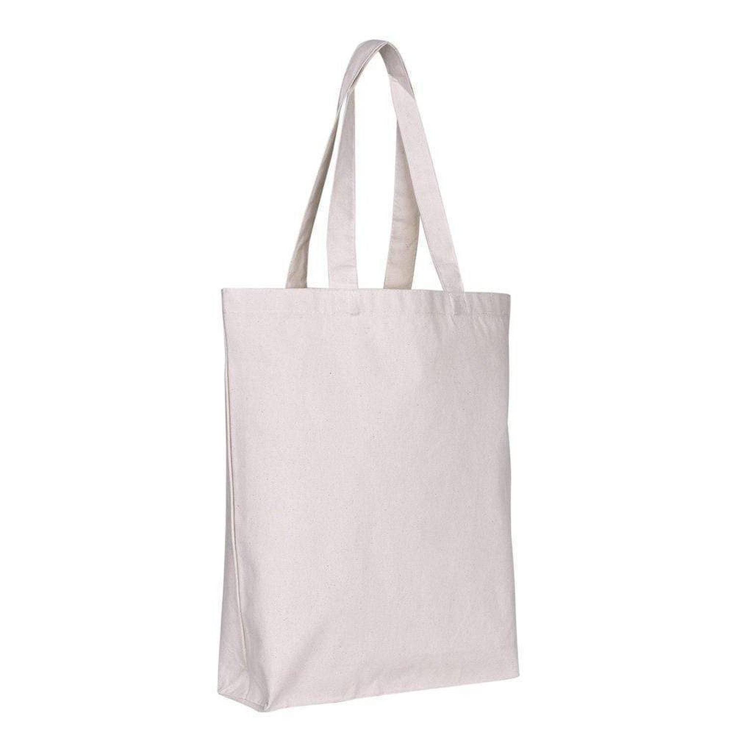 Canvas Tote Bags in Bulk, Bottom Gusset Cotton Tote Bags - Set of 12 – BagzDepot™