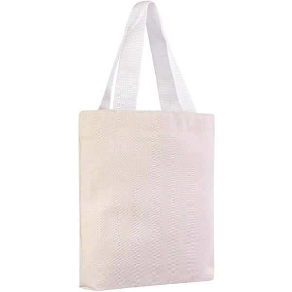 Cotton Canvas Mini Gift Tote Bags, Party Favor Bags, Canvas Bags Bulk