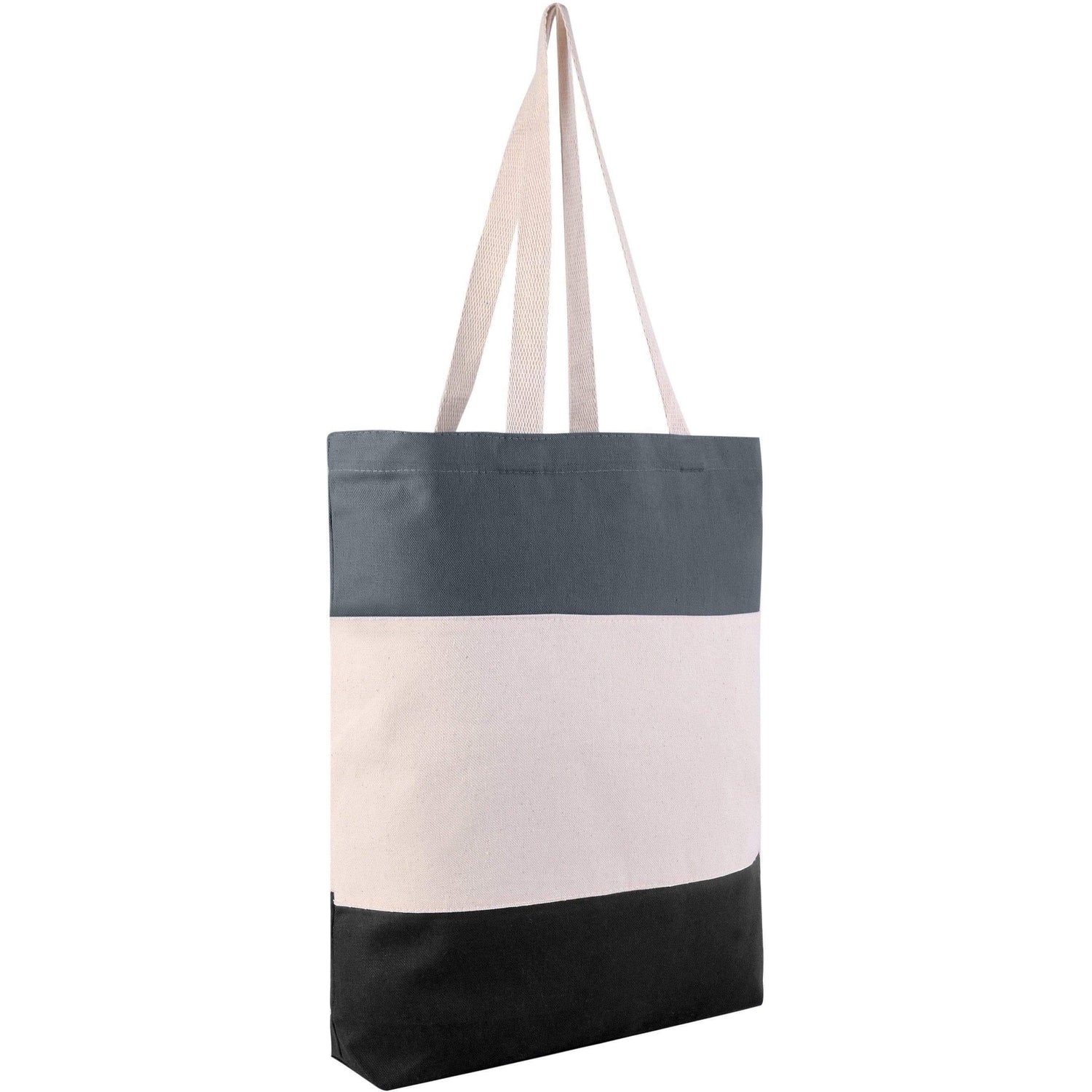 Tri-Color Canvas Tote Bags for Women 