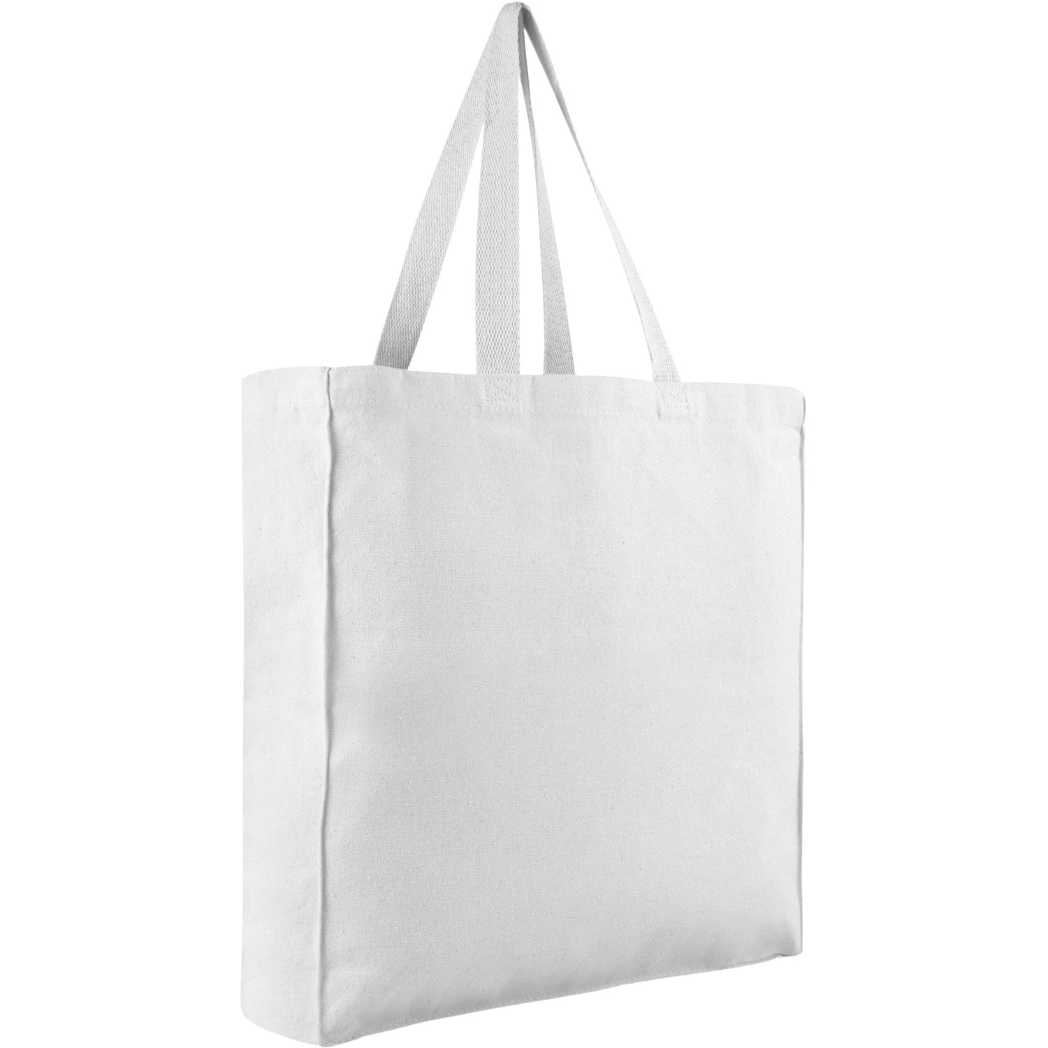 Heavy Canvas Shopping Tote Bag W/ Side and Bottom Gusset - Single Bag ...