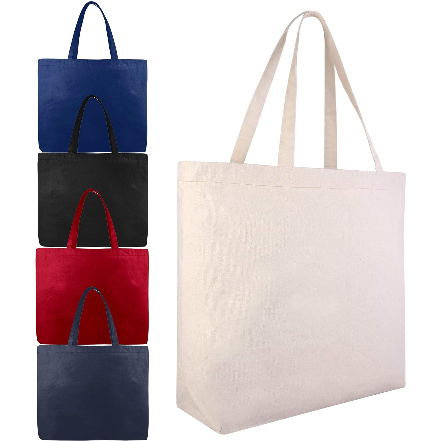 Extra Large Canvas Tote Bags Wholesale with Hook and Loop Closure – BagzDepot™