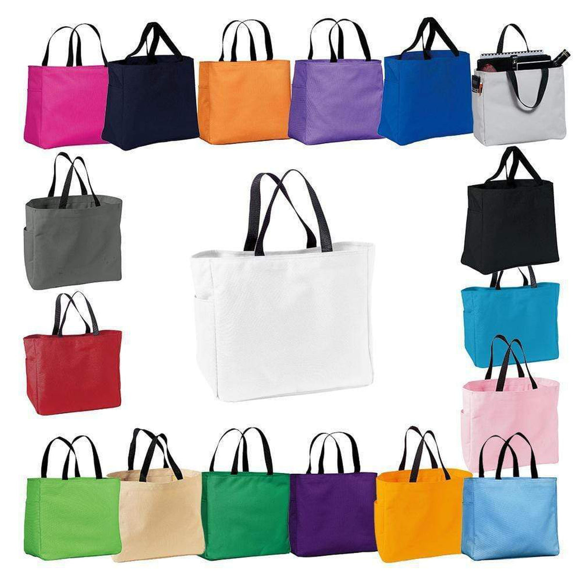 Polyester Tote Bags Bulk - Essential Tote - B0750 | BagzDepot – BagzDepot™