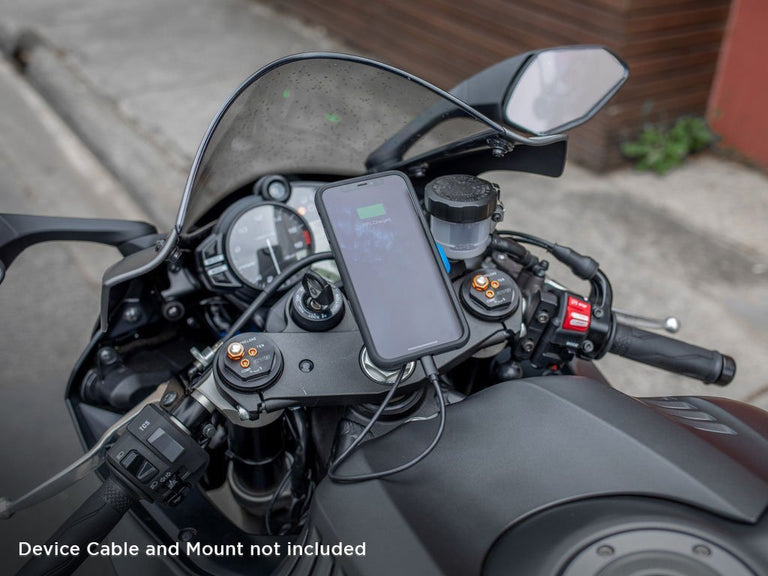 motorcycle charging phone mount