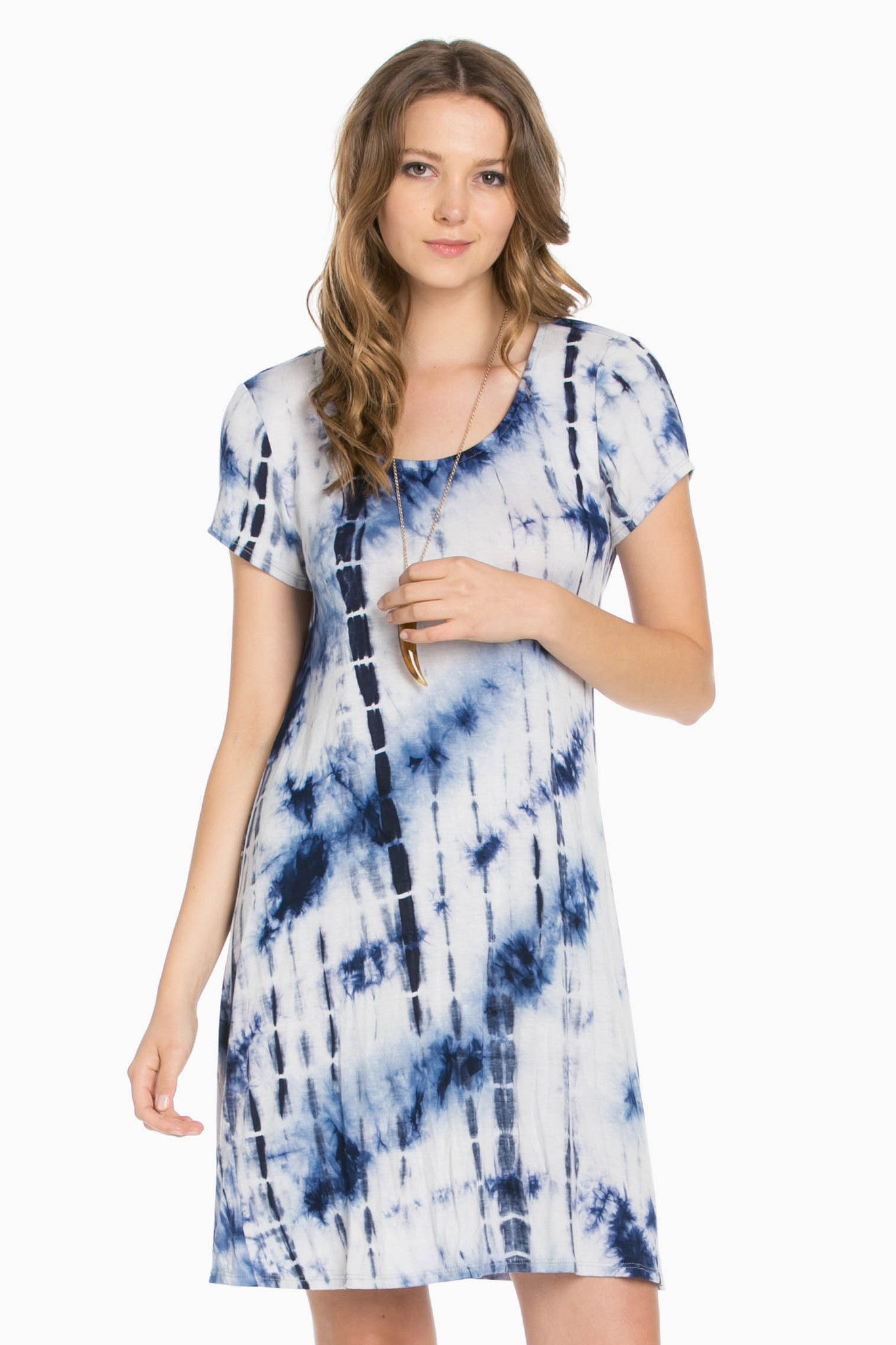 Open Back Blue Tie Dye Dress My Yuccie